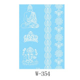 White Lace 3D Waterproof Henna Tattoo Sticker Collection (4)