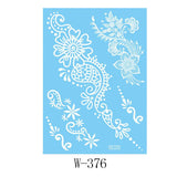 White Lace 3D Waterproof Henna Tattoo Sticker Collection (4)