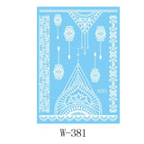 White Lace 3D Waterproof Henna Tattoo Sticker Collection (4)