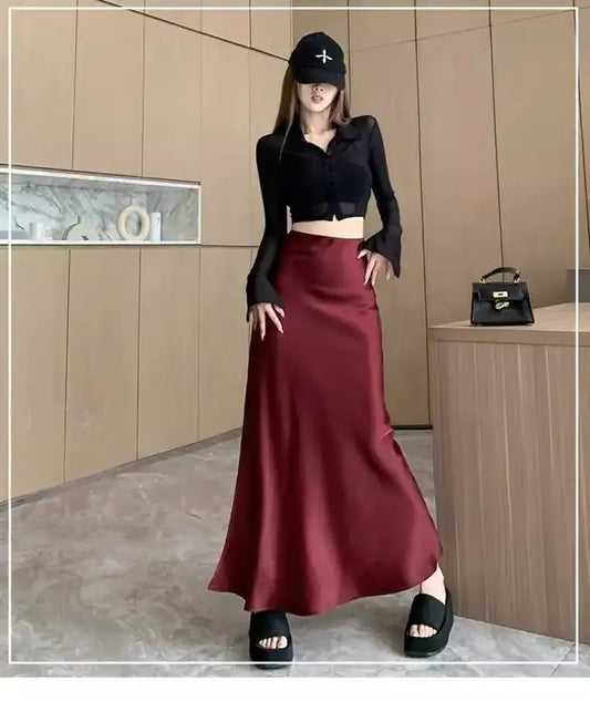 French High-Waisted Slim Hip Mermaid Skirt