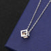 Cube pendant with a cross chain light yellow diamond