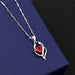 Love pendant A with melon seed chain red diamond