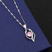 Love pendant A with melon seed chain pink diamond