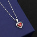 Love pendant B with melon seed chain red diamond