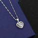 Love pendant B with melon seed chain white diamond