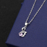 HANJIDolphin And Swan Pendant NecklaceAccessorySwan Pendant Necklace