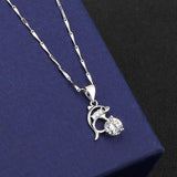 HANJIDolphin And Swan Pendant NecklaceAccessorySwan Pendant Necklace