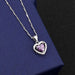 Love pendant B with melon seed chain purple diamond