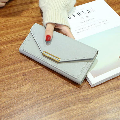 Korean Trendy Long Thin Retro Purse