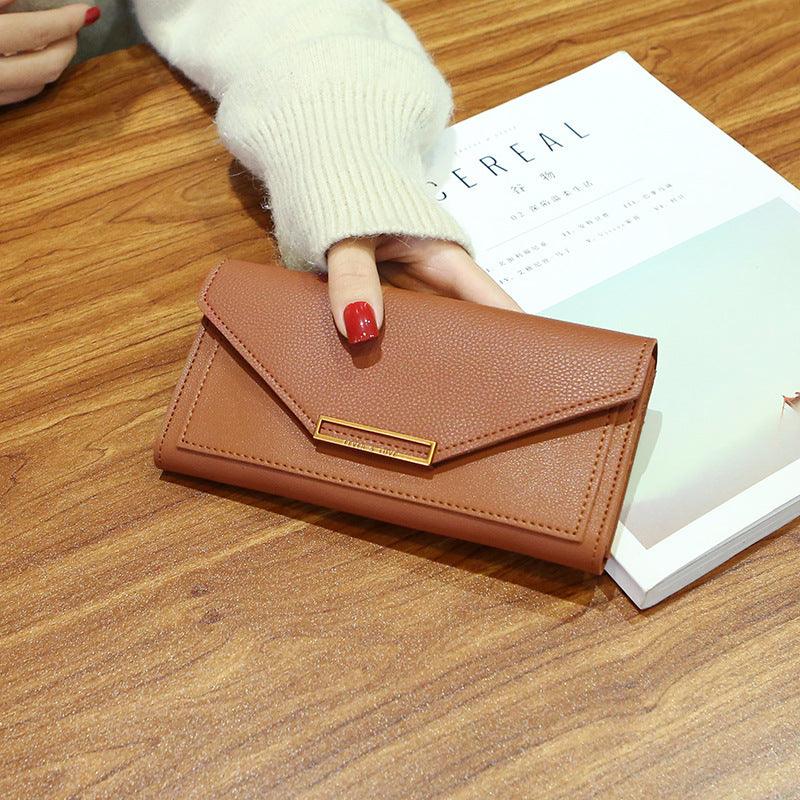 Korean Trendy Long Thin Retro Purse