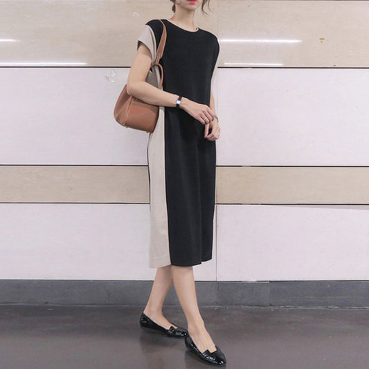 Korean Mid-Length Knitted Light Mature Dress