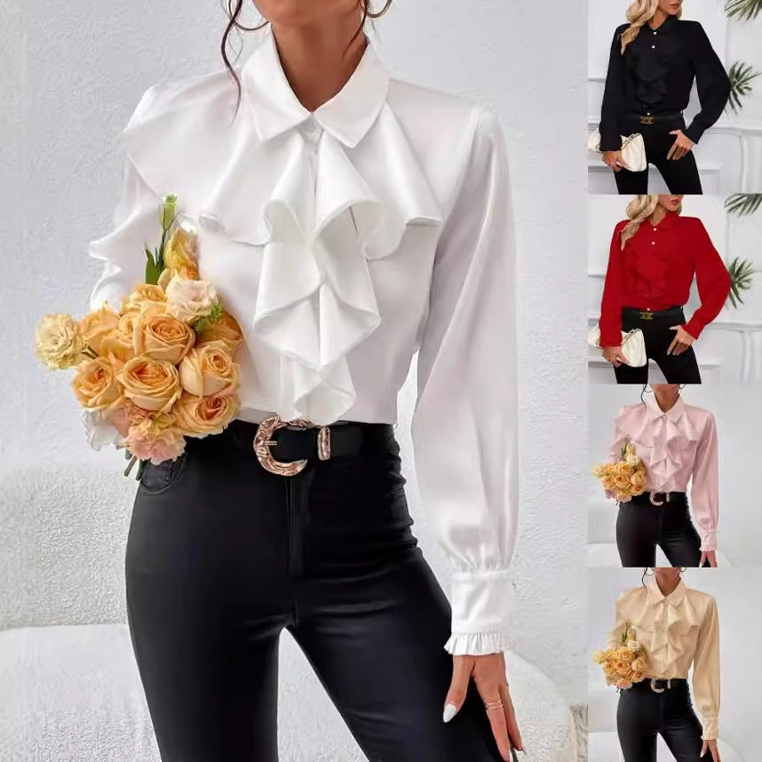 Ruffle Stacked Decoration Shirt