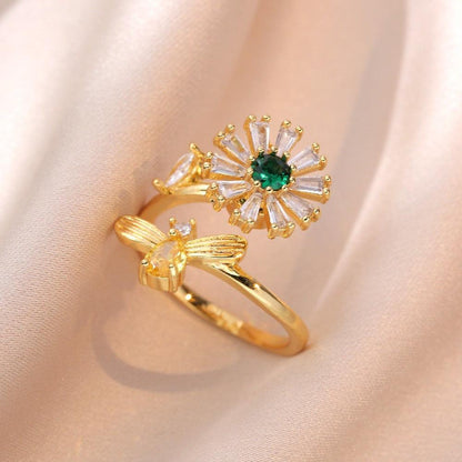 HANJIEuropean Micro Inlaid Zircon Rotating Rings Collection (8)AccessoryEuropean Micro Inlaid Zircon Rotating Rings Collection (8)