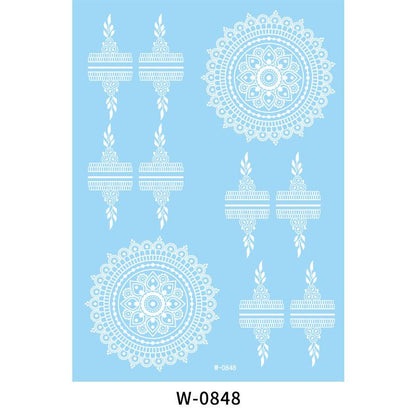 HANJIWhite Lace 3D Waterproof Henna Tattoo Sticker Collection (1)AccessoryWhite Lace 3D Waterproof Henna Tattoo Sticker Collection (1)