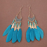 HANJIBohemian Feather EarringsAccessoryBohemian Feather Earrings