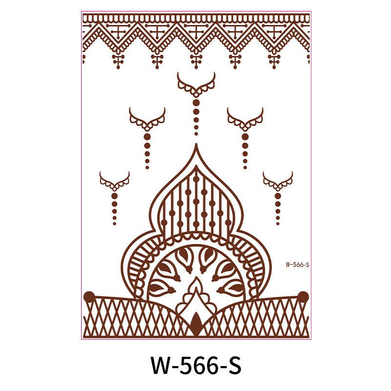 Reddish-Brown 3D Waterproof Henna Tattoo Sticker Collection (5)