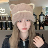 HANJIVersatile Cute Cat Ears Fashion Warm Knit HatAccessoryVersatile Cute Cat Ears Fashion Warm Knit Hat