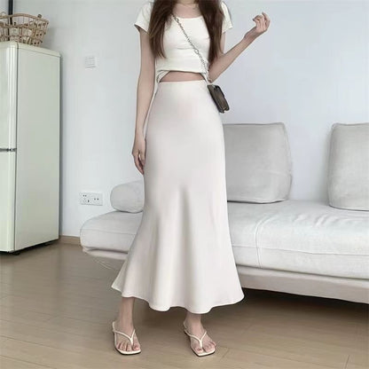French High-Waisted Slim Hip Mermaid Skirt