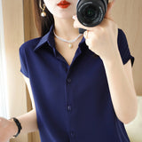 New High-End Short Sleeve Blouse