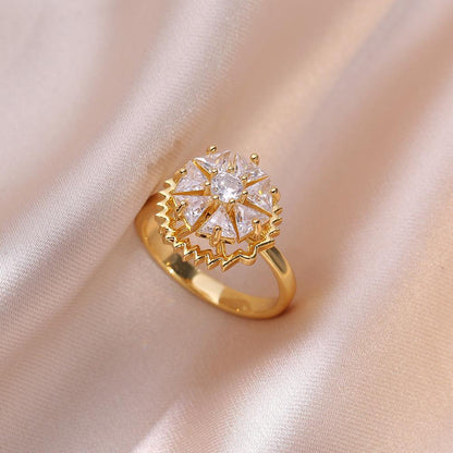 HANJIEuropean Micro Inlaid Zircon Rotating Rings Collection (4)AccessoryEuropean Micro Inlaid Zircon Rotating Rings Collection (4)