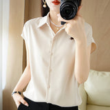 New High-End Short Sleeve Blouse