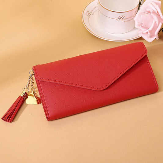 New Ladies Tassel Pendant Long Wallet