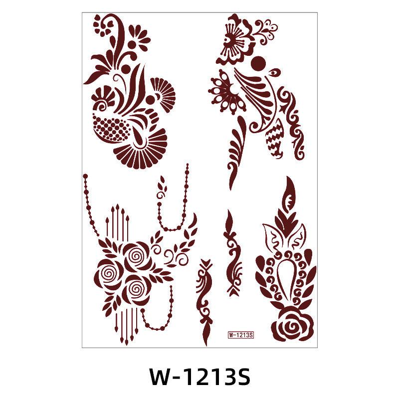 Reddish-Brown 3D Waterproof Henna Tattoo Sticker Collection (8)