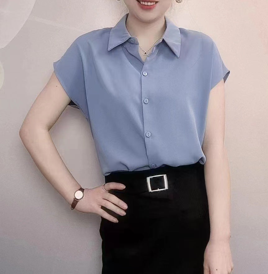 New High-End Short Sleeve Blouse