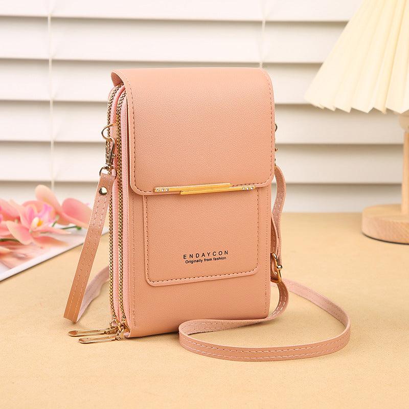 Korean Touch Screen Crossbody Vertical  Purse