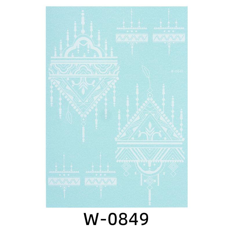 HANJIWhite Lace 3D Waterproof Henna Tattoo Sticker Collection (1)AccessoryWhite Lace 3D Waterproof Henna Tattoo Sticker Collection (1)