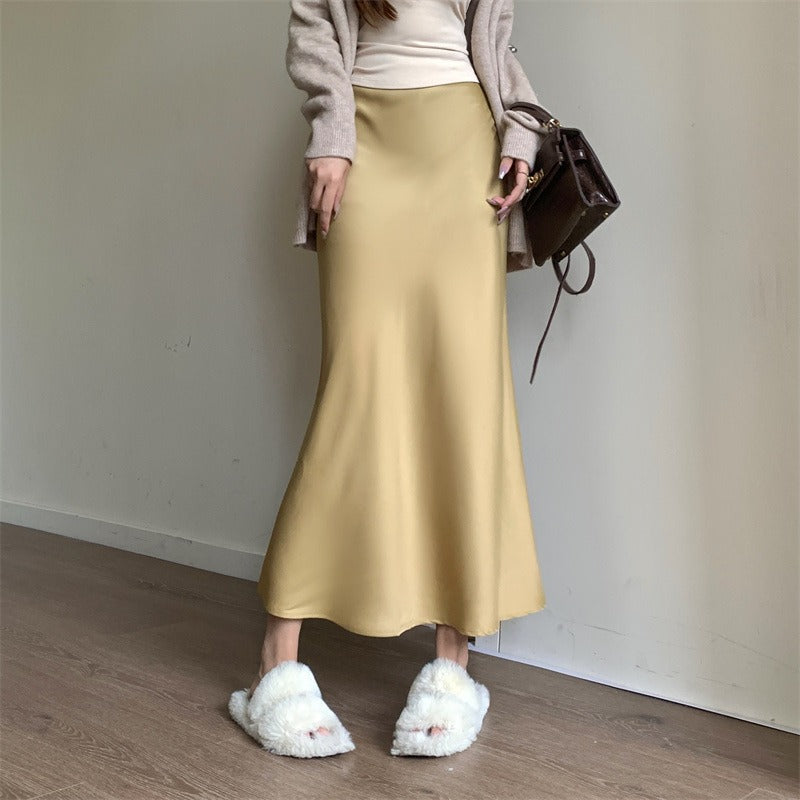 French High-Waisted Slim Hip Mermaid Skirt