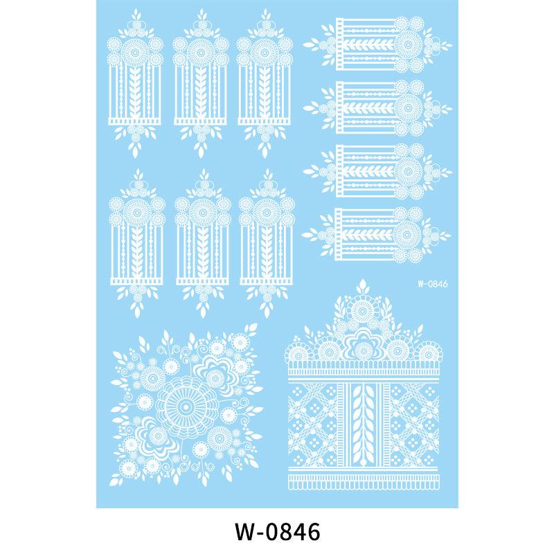 HANJIWhite Lace 3D Waterproof Henna Tattoo Sticker Collection (1)AccessoryWhite Lace 3D Waterproof Henna Tattoo Sticker Collection (1)