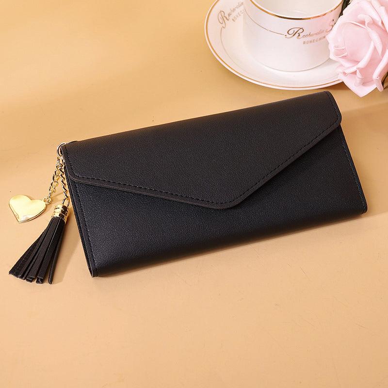 New Ladies Tassel Pendant Long Wallet