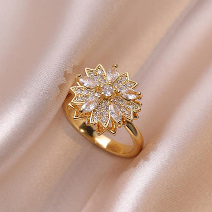 HANJIEuropean Micro Inlaid Zircon Rotating Rings Collection (4)AccessoryEuropean Micro Inlaid Zircon Rotating Rings Collection (4)