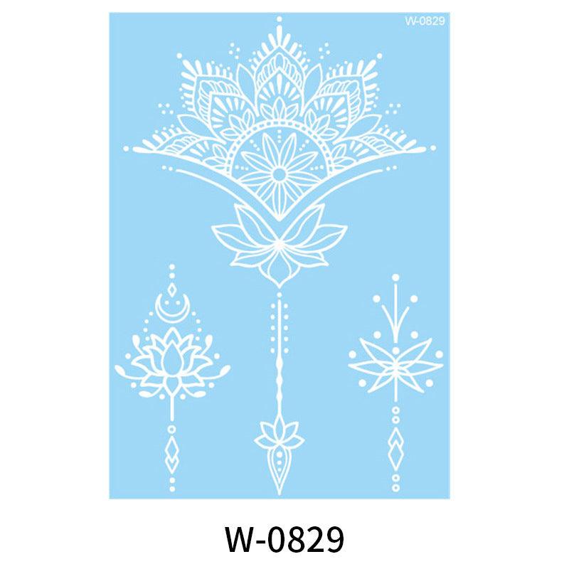 HANJIWhite Lace 3D Waterproof Henna Tattoo Sticker Collection (2)AccessoryWhite Lace 3D Waterproof Henna Tattoo Sticker Collection (2)