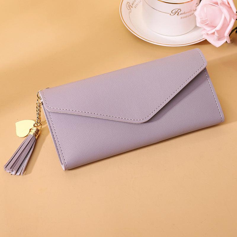 New Ladies Tassel Pendant Long Wallet