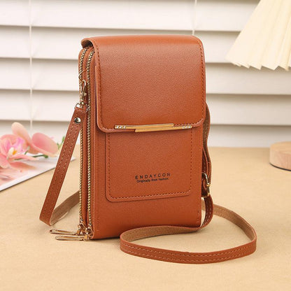 Korean Touch Screen Crossbody Vertical  Purse