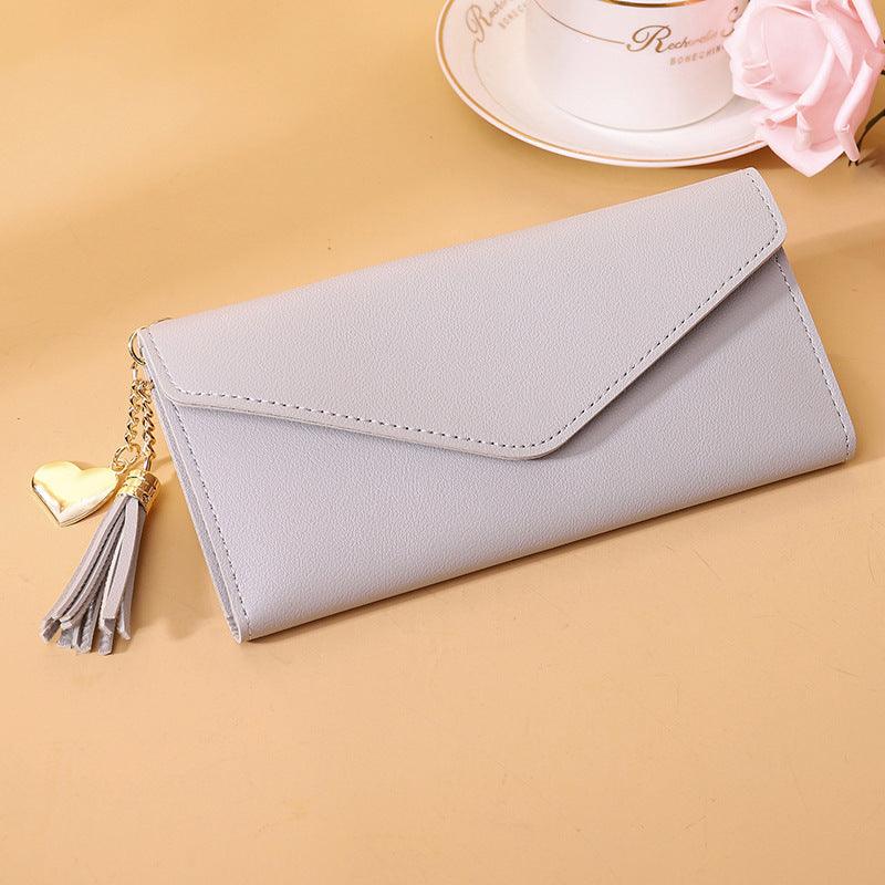 New Ladies Tassel Pendant Long Wallet