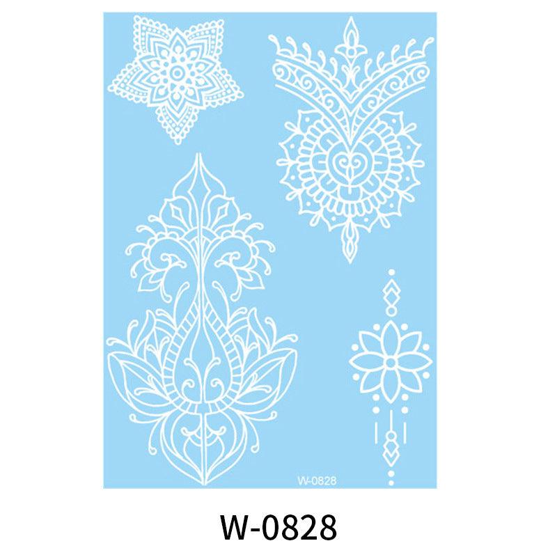 HANJIWhite Lace 3D Waterproof Henna Tattoo Sticker Collection (2)AccessoryWhite Lace 3D Waterproof Henna Tattoo Sticker Collection (2)