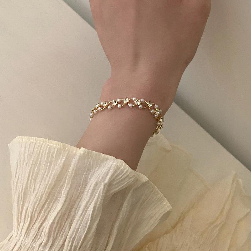 HANJINiche Design Sense Cold Wind Clavicle Chain And BraceletAccessoryNiche Design Sense Cold Wind Clavicle Chain