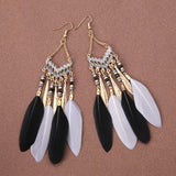 HANJIBohemian Feather EarringsAccessoryBohemian Feather Earrings