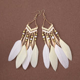 HANJIBohemian Feather EarringsAccessoryBohemian Feather Earrings