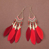 HANJIBohemian Feather EarringsAccessoryBohemian Feather Earrings