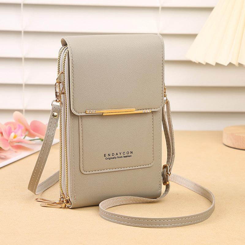 Korean Touch Screen Crossbody Vertical  Purse