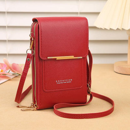 Korean Touch Screen Crossbody Vertical  Purse