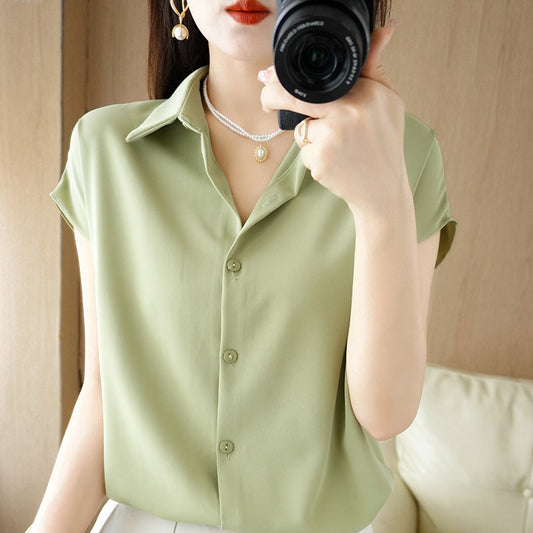 New High-End Short Sleeve Blouse