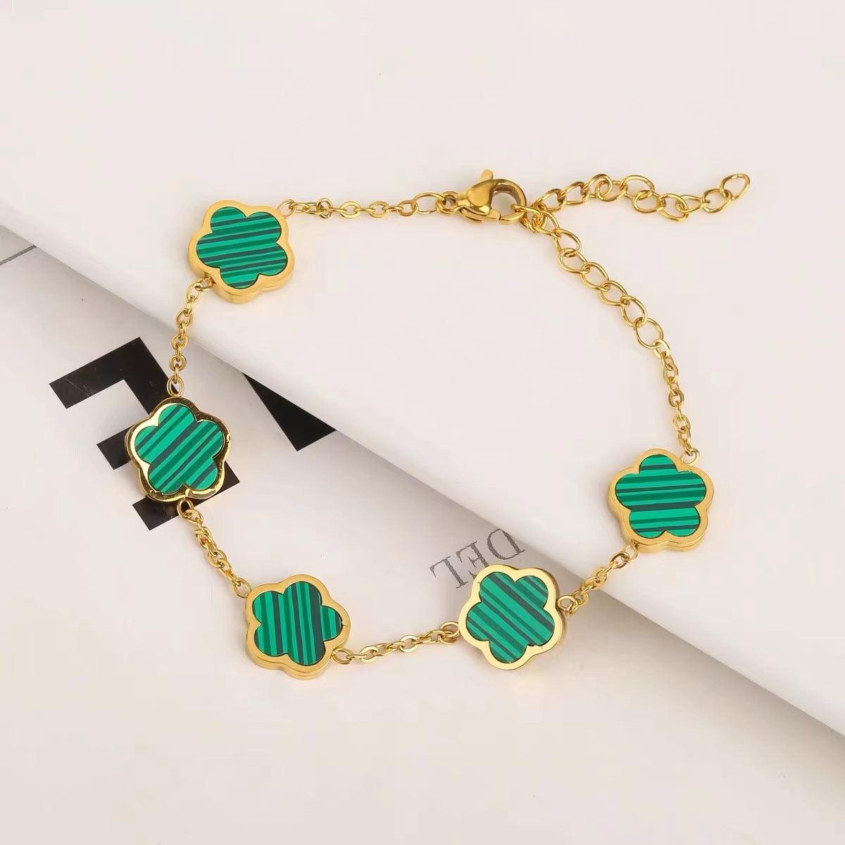 HANJIHigh-End Five-Leaf Flower BraceletAccessoryHigh-End