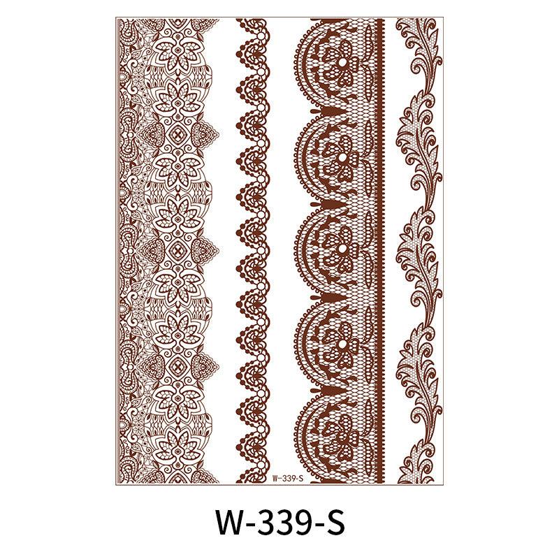 Reddish-Brown 3D Waterproof Henna Tattoo Sticker Collection (3)