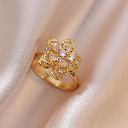 HANJIEuropean Micro Inlaid Zircon Rotating Rings Collection (4)AccessoryEuropean Micro Inlaid Zircon Rotating Rings Collection (4)
