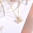 HANJI(All-22) Simple Gradient Colorful Butterfly NecklaceAccessory-22) Simple Gradient Colorful Butterfly Necklace